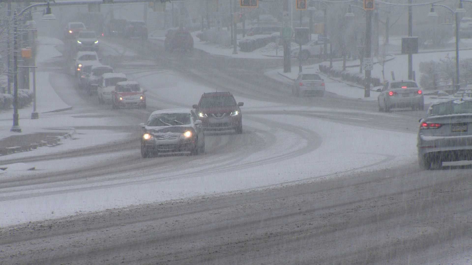 Fast Falling Snow Caused Treacherous Driving Conditions