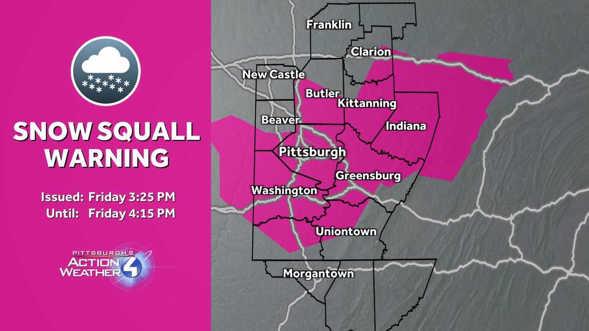 Heavy snow, reduced visibility possible for Pittsburgh area