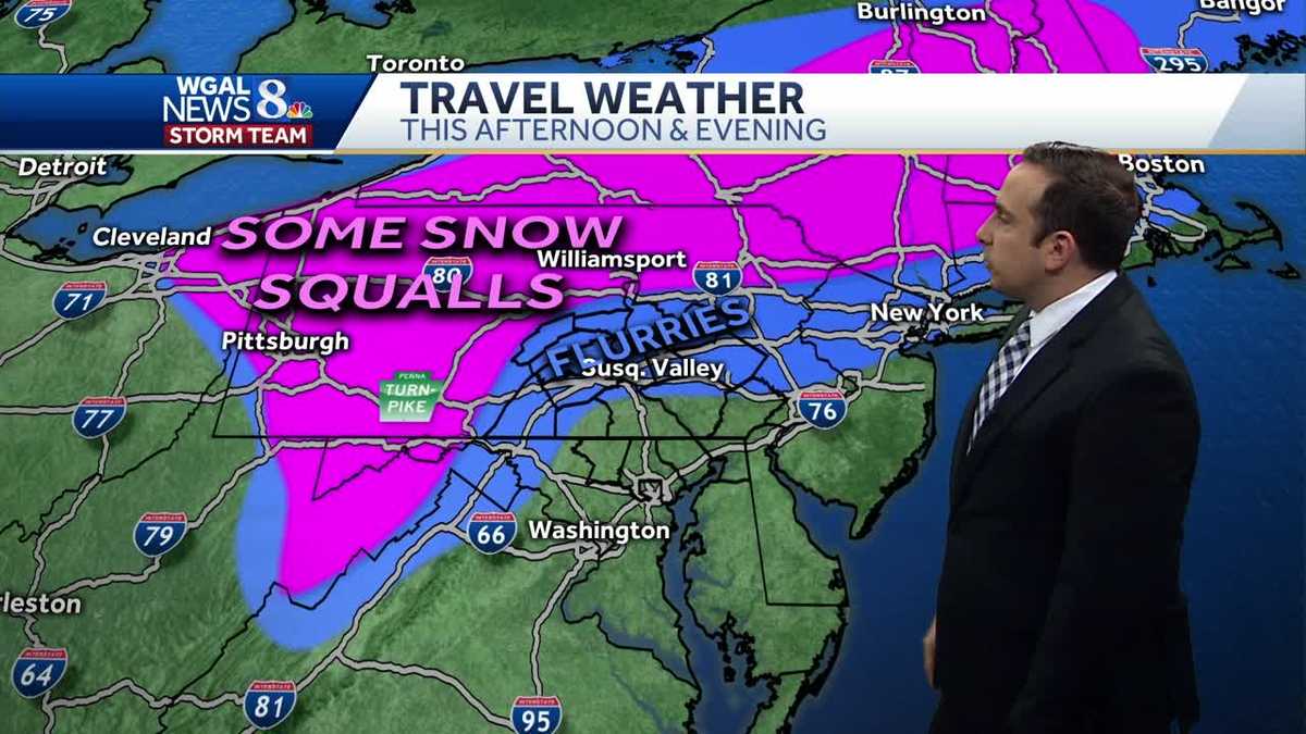 Snow squalls could pose problems for travelers in northern Pa.