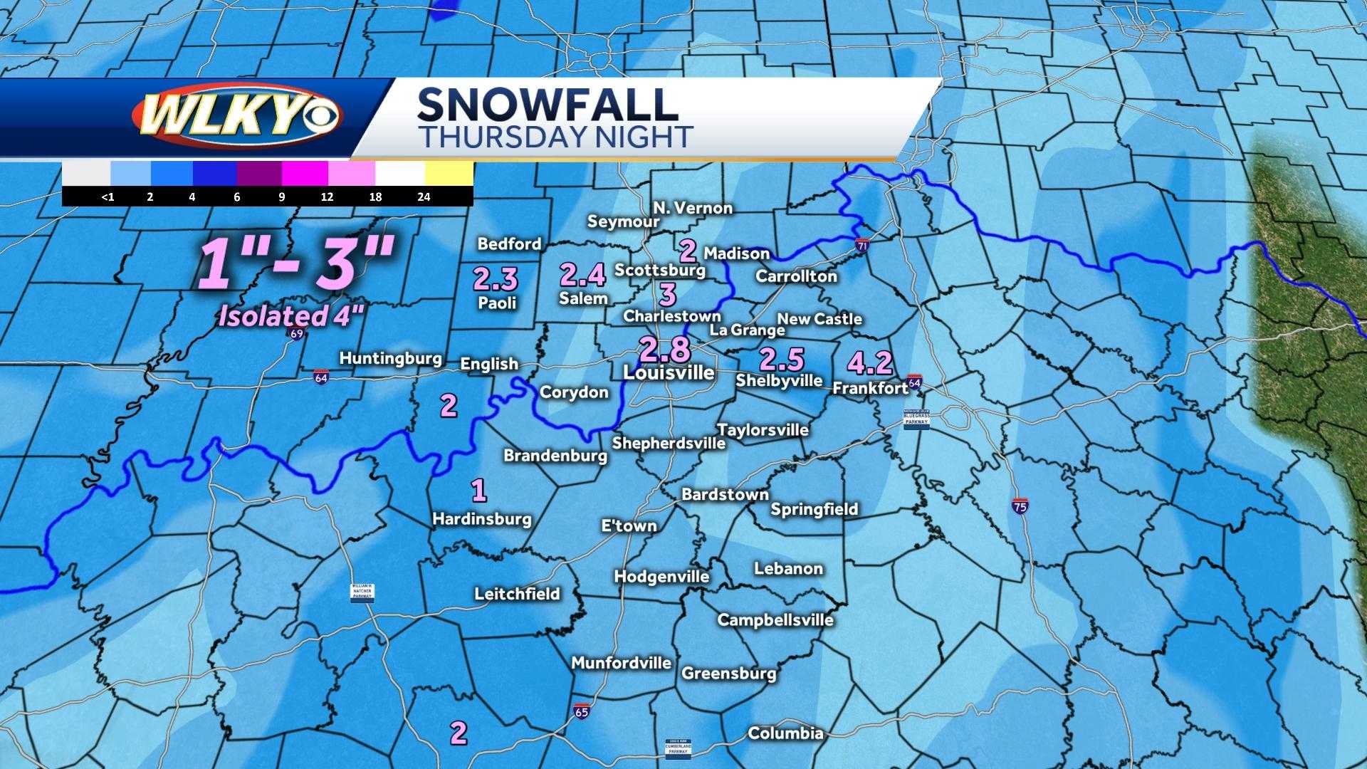 How Much Snow Fell? Check The Totals Across The Louisville Area