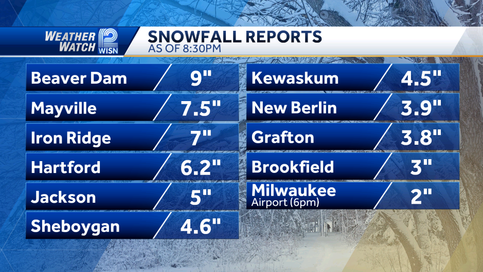 Wisconsin snowfall live updates: Road conditions and closures - WISN