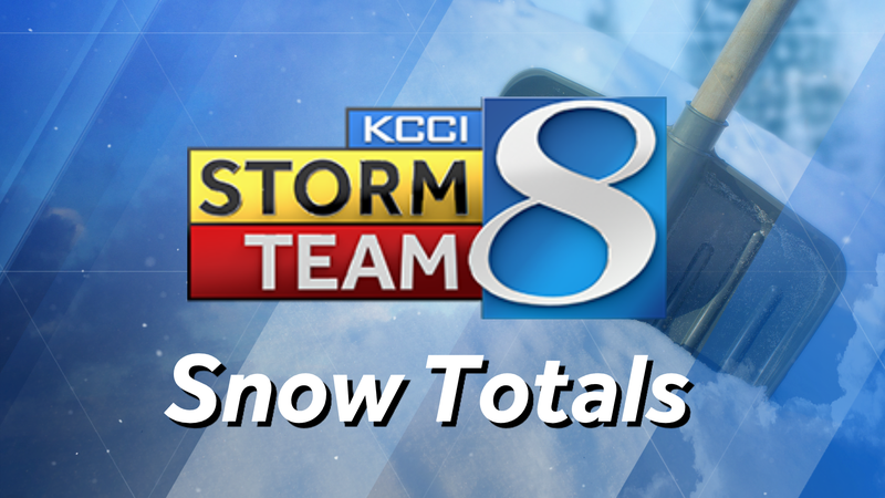 Iowa snowfall totals: How much snow has fallen Thursday