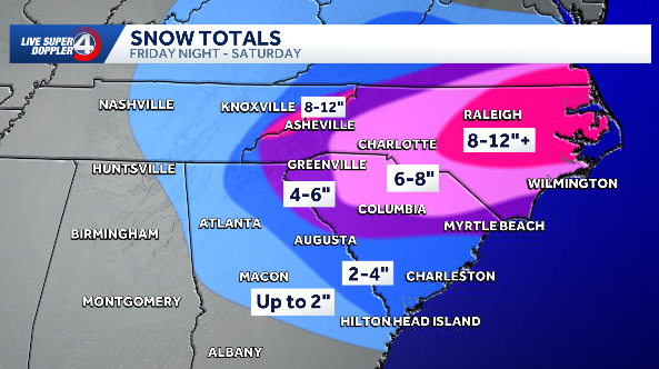 Significant snowstorm to hit the Carolinas with Blizzard-like ...