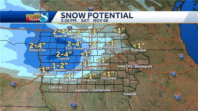 Des Moines weather: winter blast will bring some snow, ice chances to Iowa