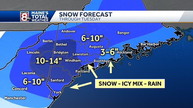 Storm brings foot of snow for some across Maine, governor closes state ...