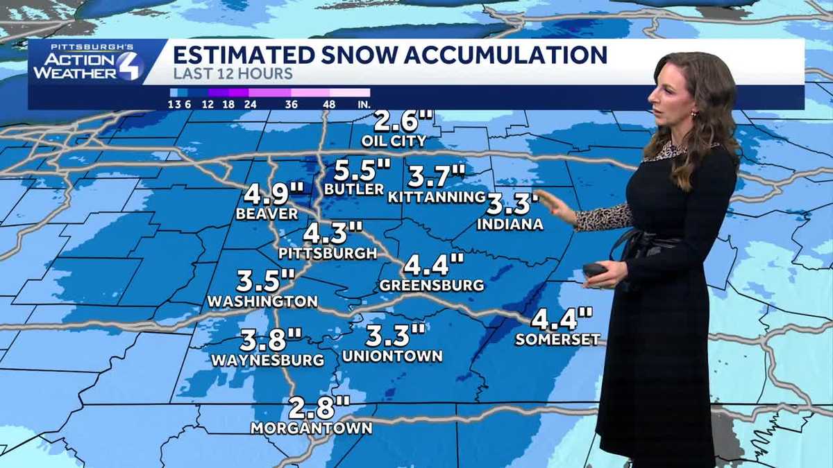 Breezy and cold with some snow to start the new year in Western Pennsylvania