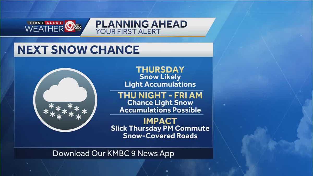 Kansas City area could see some accumulating snow on Thursday