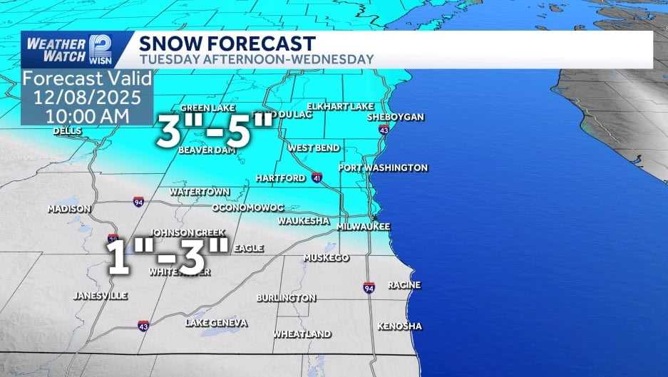 3 clipper systems to hit SE Wisconsin this week before arctic blast arrives