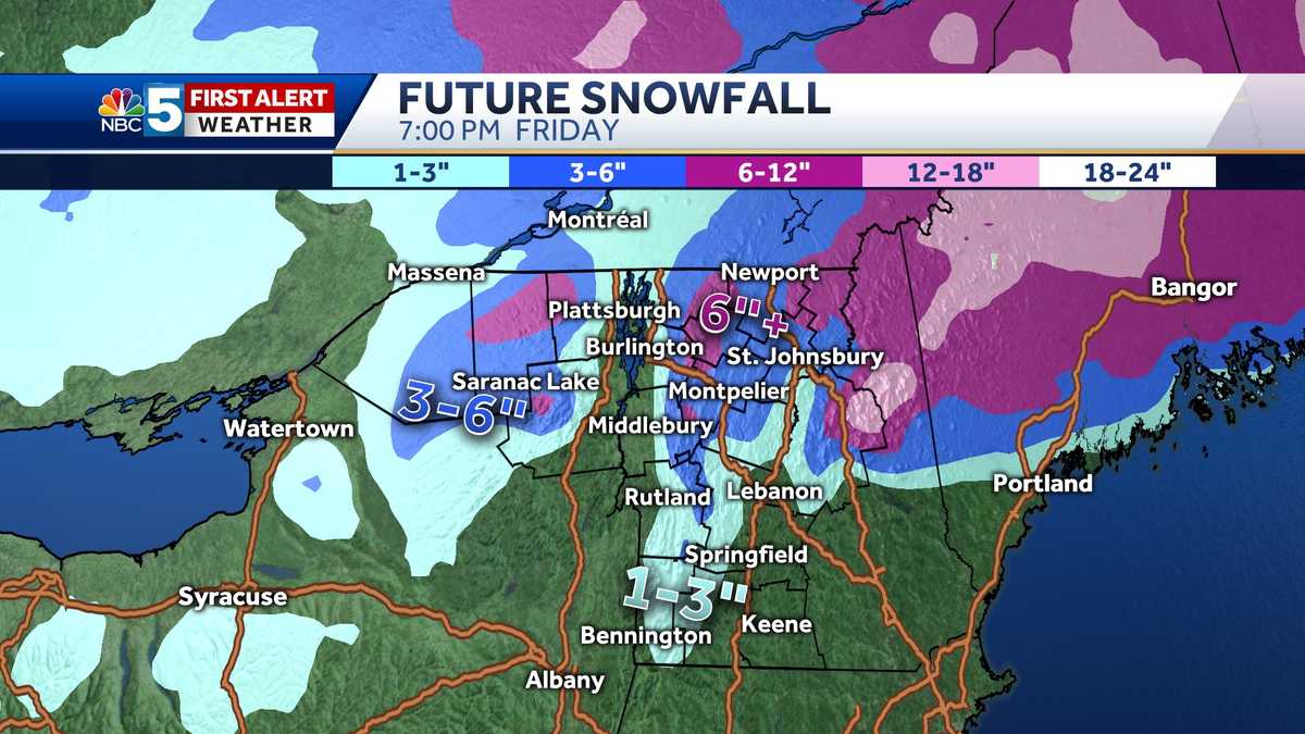 Winter storm watch issued in Vermont ahead of spring snowfall