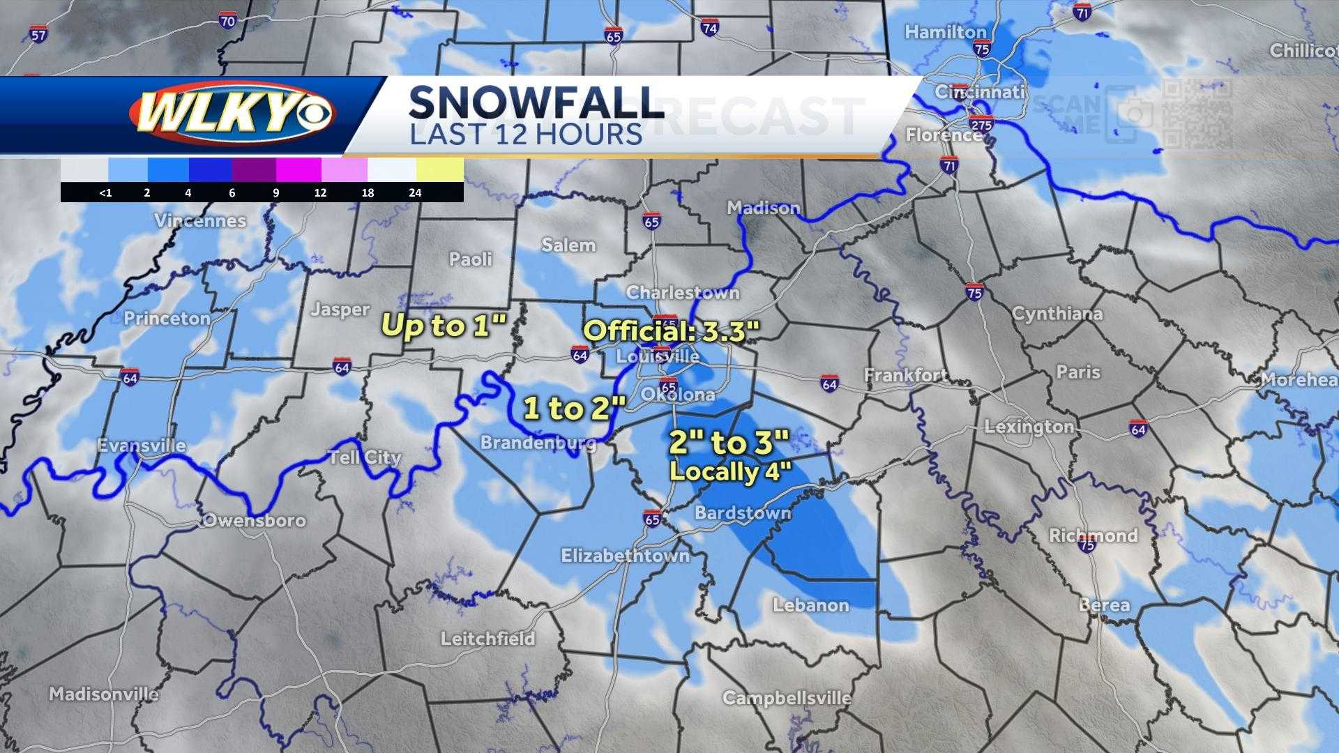 Louisville Weather: Now Comes The Cold, Check Out Snowfall Totals