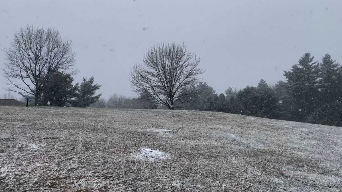April snow showers arrive in Maine with chilly temps