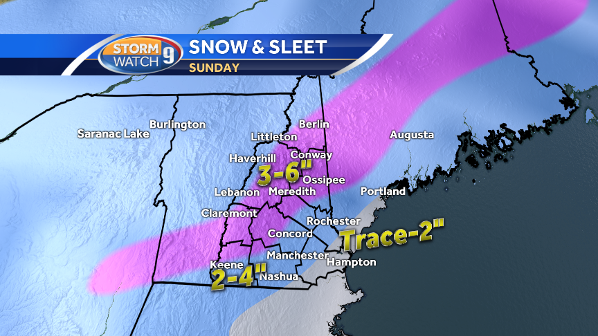 Winter storm to bring snow, wintry mix Sunday