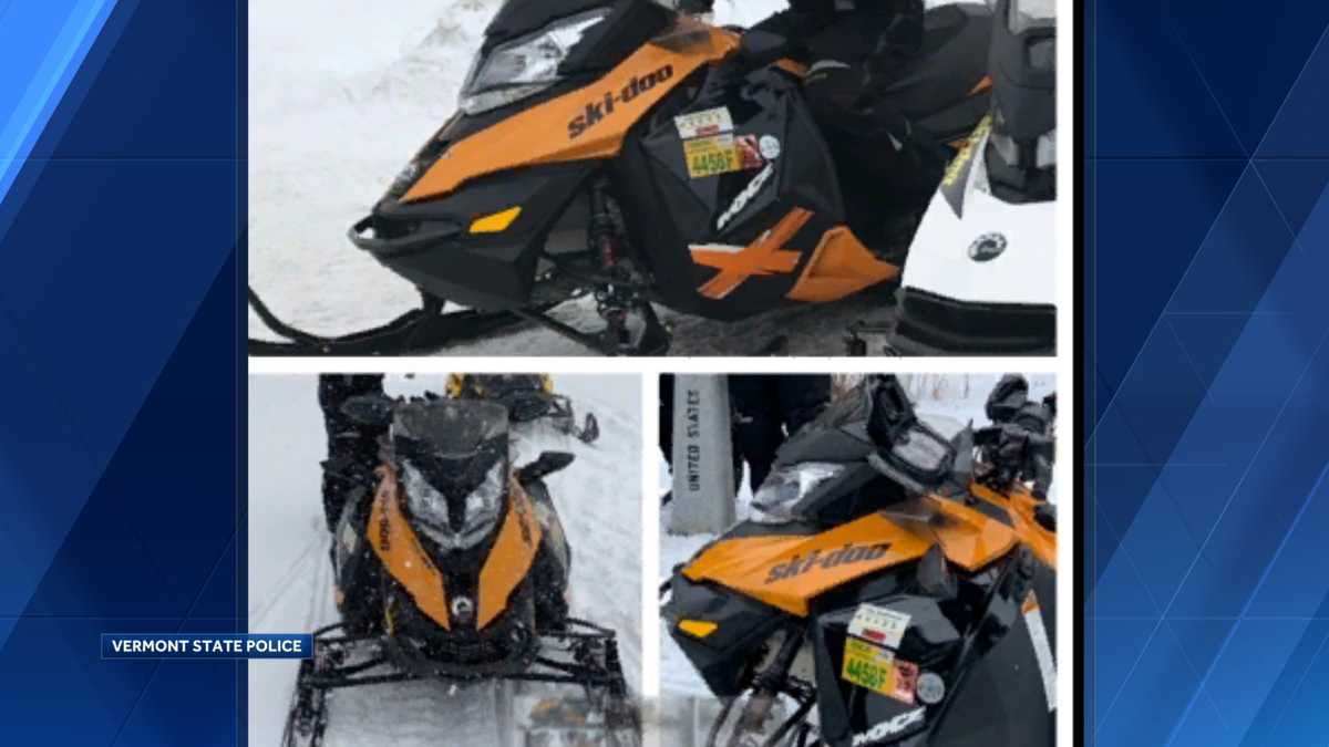 Vermont State Police looking for three people who stole snowmobile