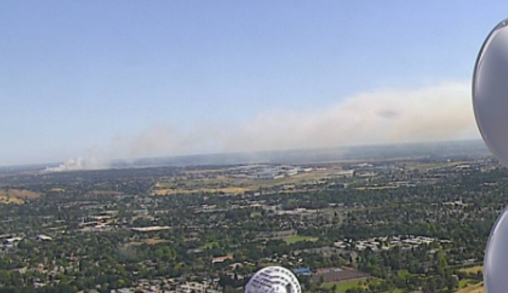 Crews Battle Vegetation Fire Near Winters