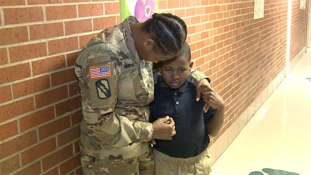 Soldier Mom Surprises Son At Jackson School 6458