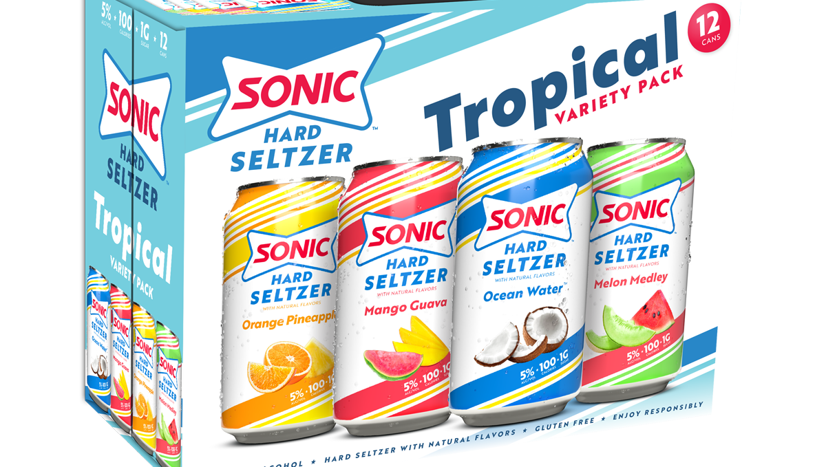 pics Ocean Water Sonic Seltzer sonic drive in to launch hard seltzers