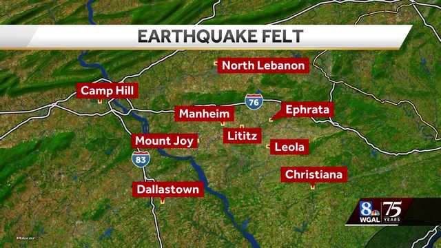 Earthquake was epicenter of conversation in south-central Pa. - Vimarsana News