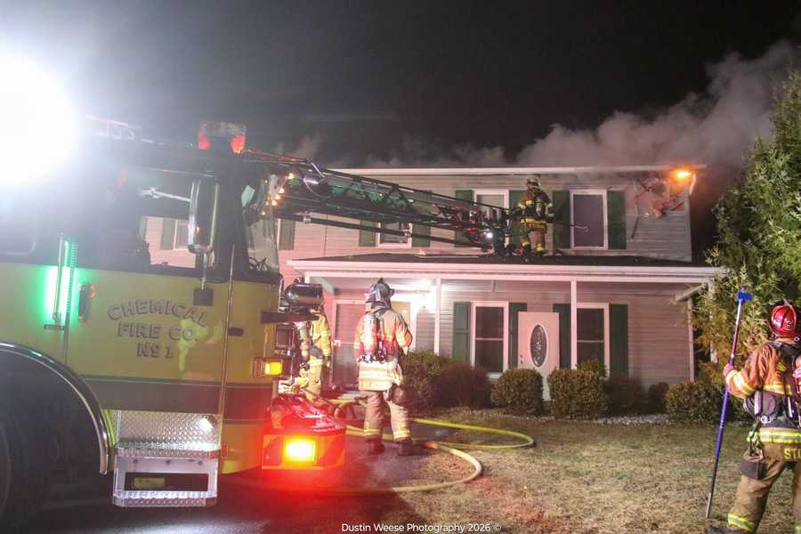Crews battle house fire for several hours in Dauphin County