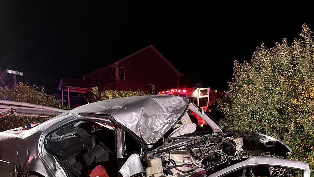 19-year-old driver hospitalized after crashing car into utility pole in ...