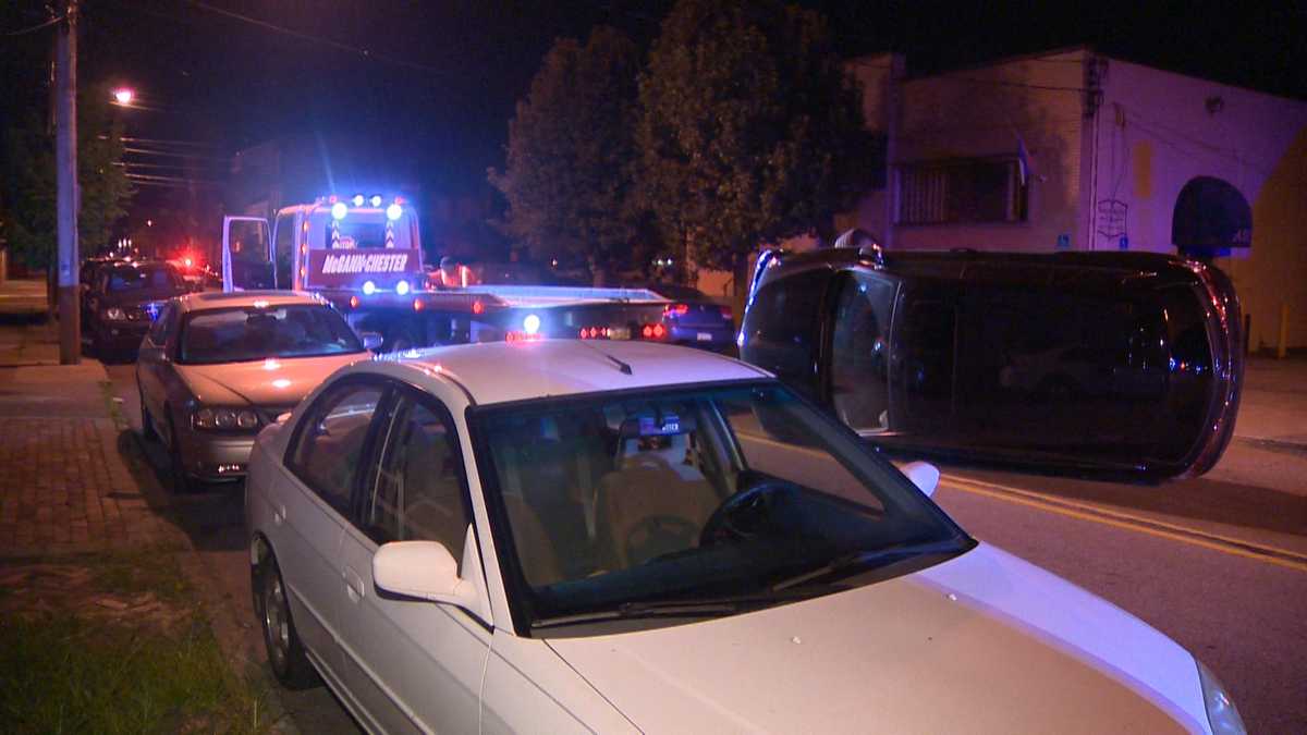 Police: Suspected DUI driver flips SUV after hitting several parked ...