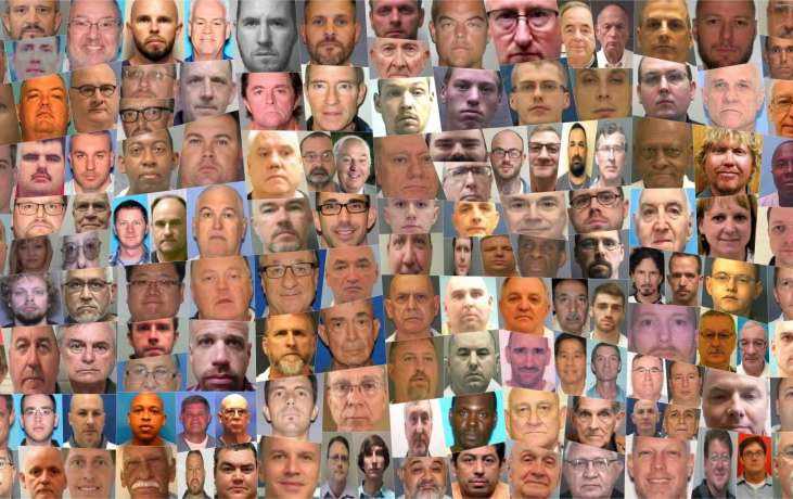 This collection of mug shots includes a portion of the 220 people who, since 1998, worked or volunteered in Southern Baptist churches and were convicted of or pleaded guilty to sex crimes.
