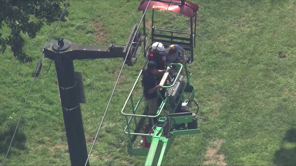 Dozens rescued after ride at zoo gets stuck