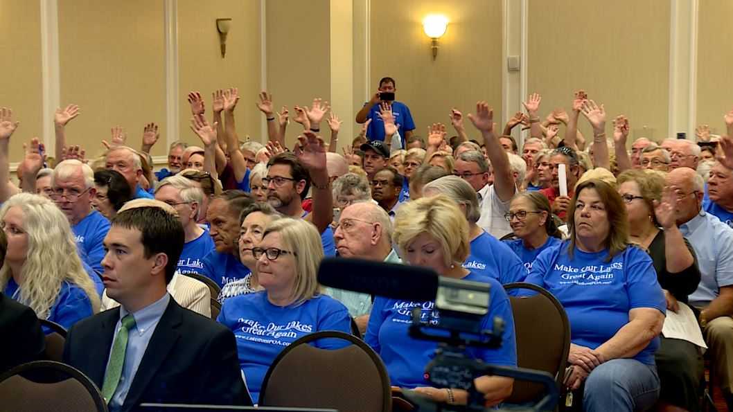 Over 100 frustrated lakefront homeowners direct anger at Spartanburg Water