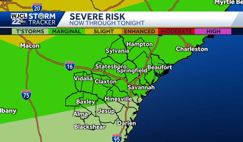 More record heat possible today but storm potential returns too - WJCL