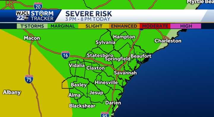 IMPACT WEATHER DAY: Strong — even severe — storms possible today - WJCL
