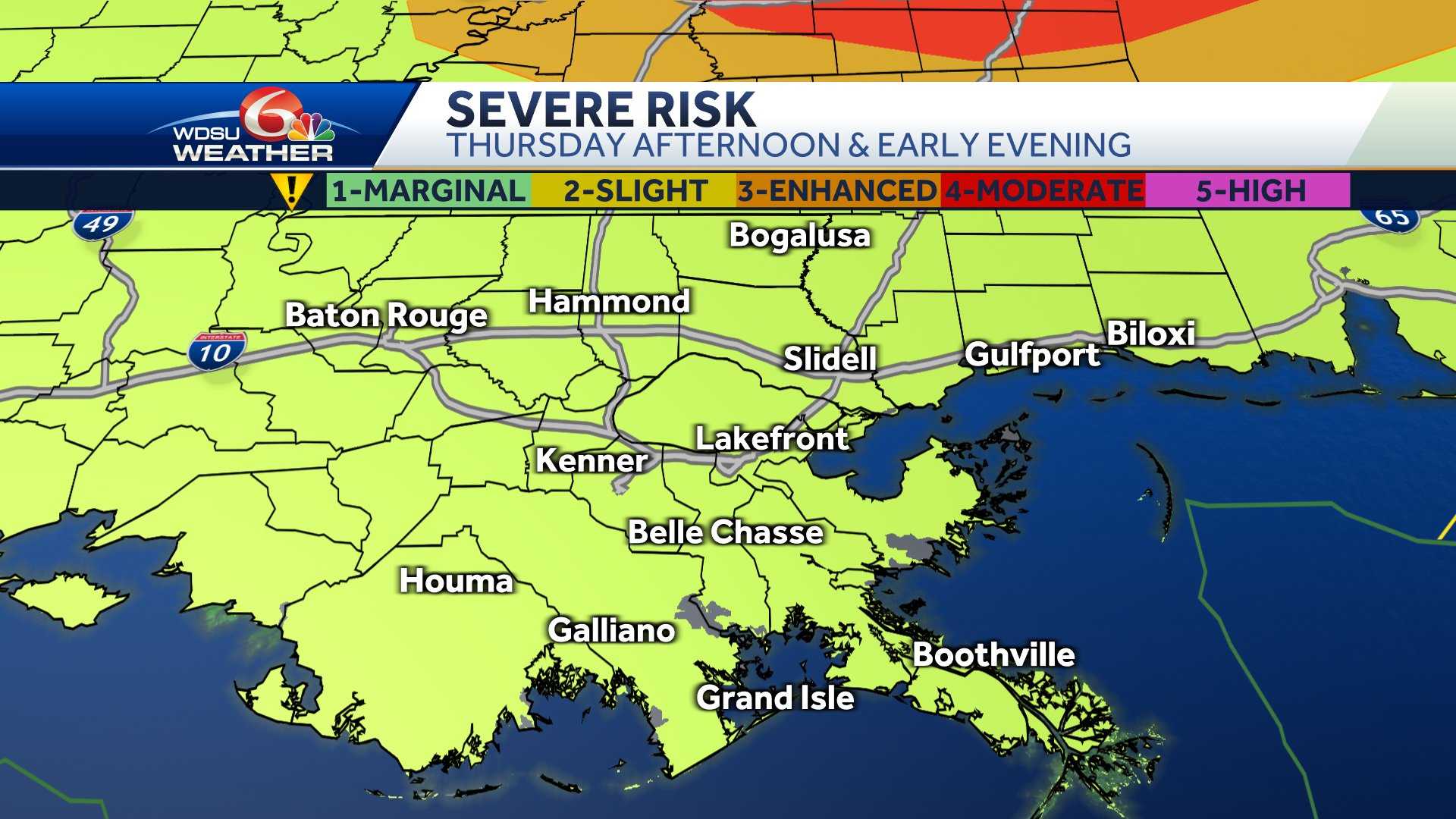 Severe Weather Threat Diminishing For Southeast, Louisiana