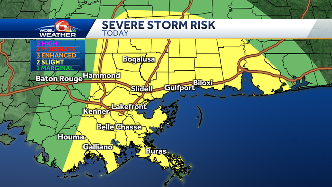 New Orleans severe weather tornadoes severe storms