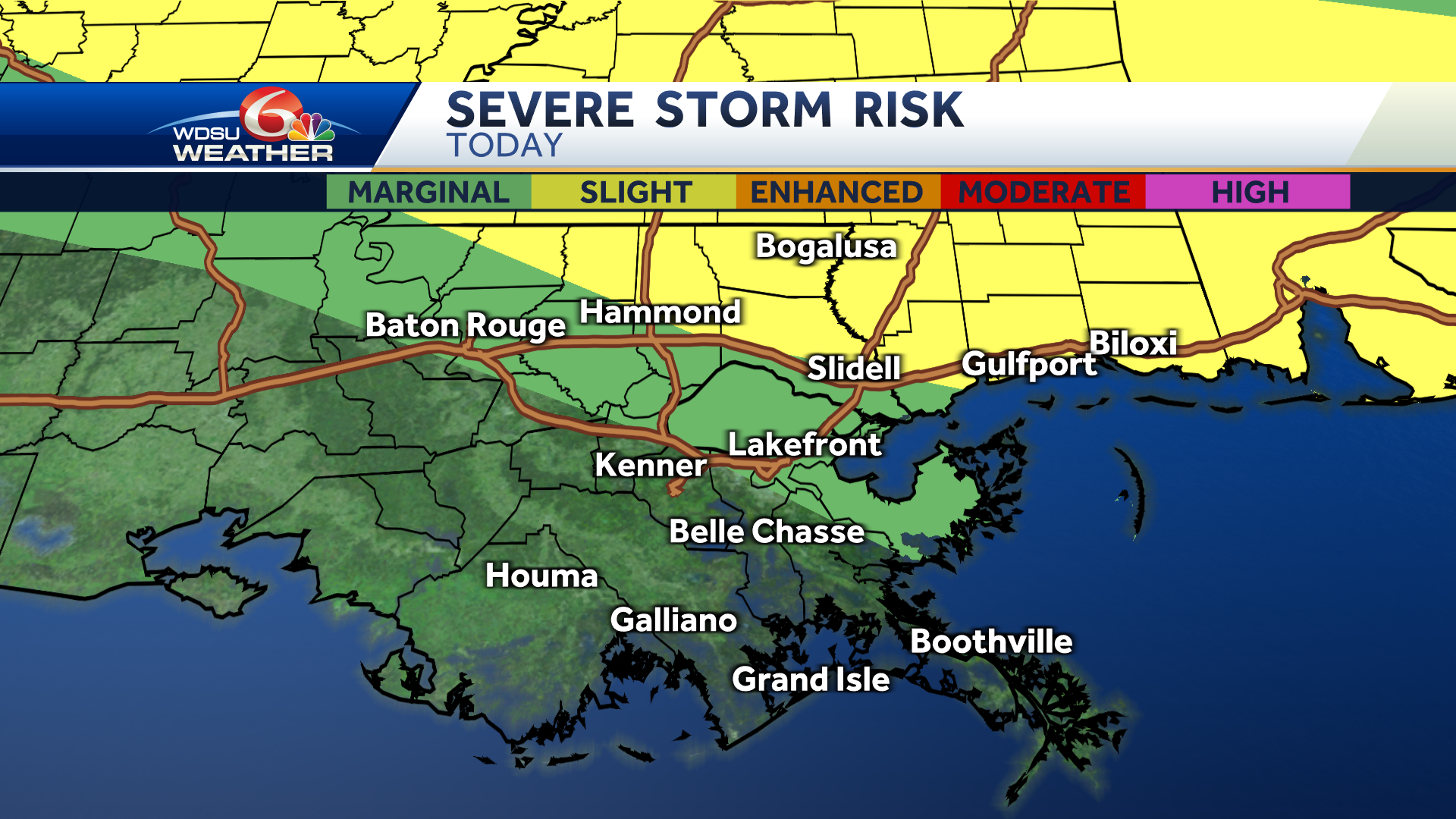 Louisiana New Orleans Severe Thunderstorm Watch