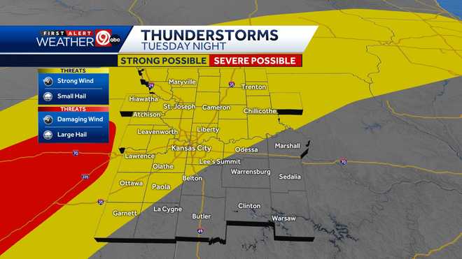 Kansas City weather: Rain, severe thunderstorms in the forecast