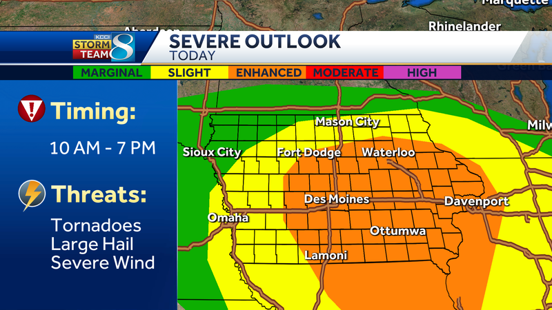 Iowa weather: Tornado Warning issued for parts of central Iowa