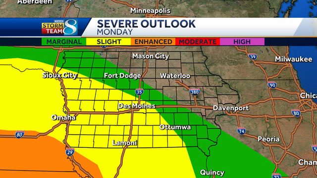 Iowa weather: A few severe storms possible in Iowa Monday - Vimarsana News