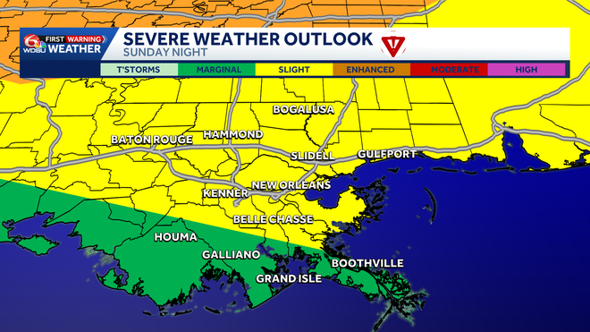 severe weather threat sunday night