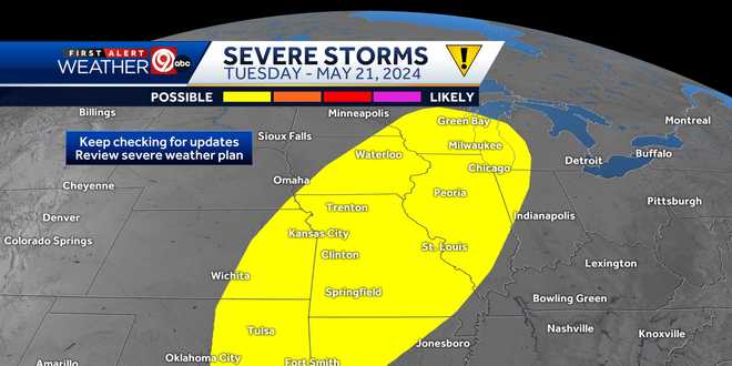 Kansas City Impact Days - monitoring storm chances for Monday and Tuesday