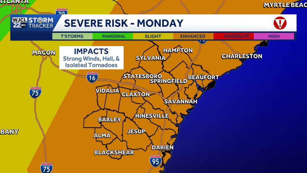 Alert Day: Severe thunderstorms likely on Monday - WJCL