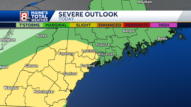 Thunderstorms with rain, wind, hail likely across Maine