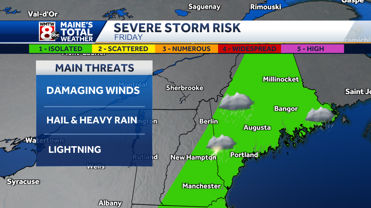 Impact Weather Strong Storms Could Cause Damage Across Maine   Spc Outlook Day 1 1655472779 