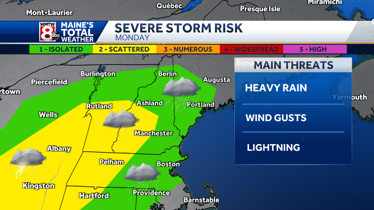 Muchneeded rainfall for Maine comes with risk of severe storms