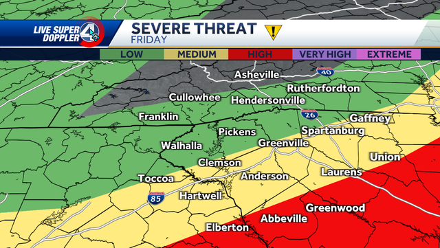 South Carolina: Severe weather chance for Friday - Vimarsana News