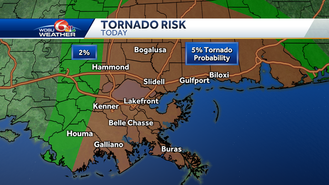 New Orleans severe weather tornadoes severe storms