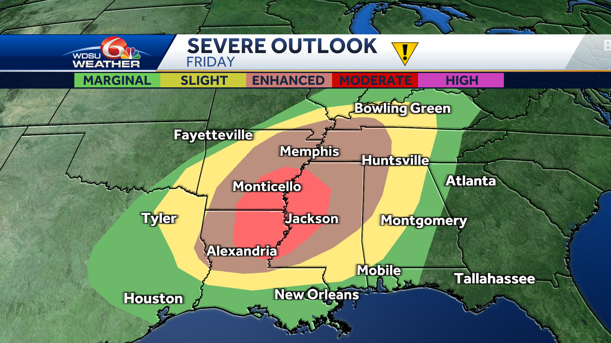 New Orleans Northshore strong storm potential