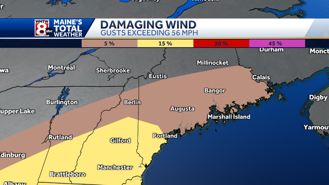 Powerful storms impact Maine Sunday