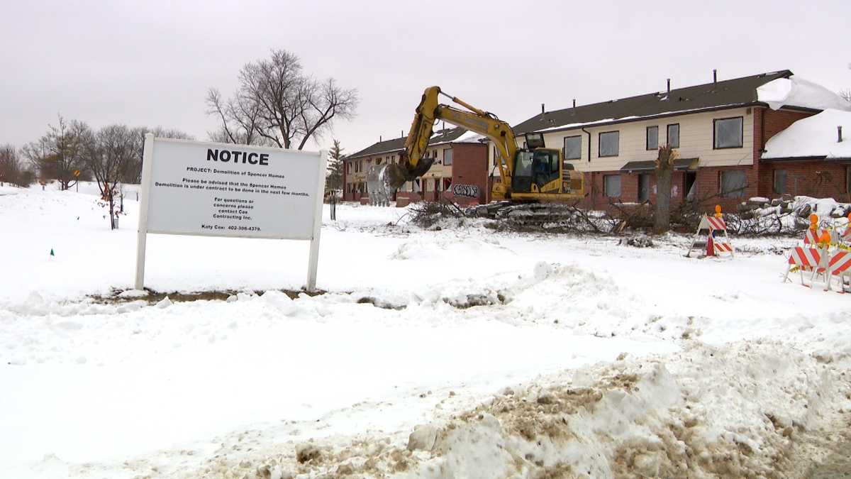 Omaha Housing Authority property Spencer Homes East demolition starts