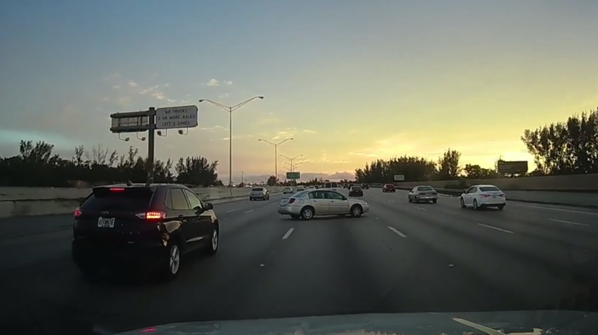 Incredible video: Dashcam captures driver's lucky recovery from spin