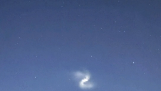 Spiral light seen Tuesday night over New Hampshire