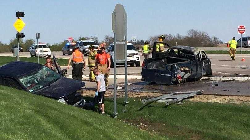 No one seriously injured in nasty 2-truck crash in eastern Iowa