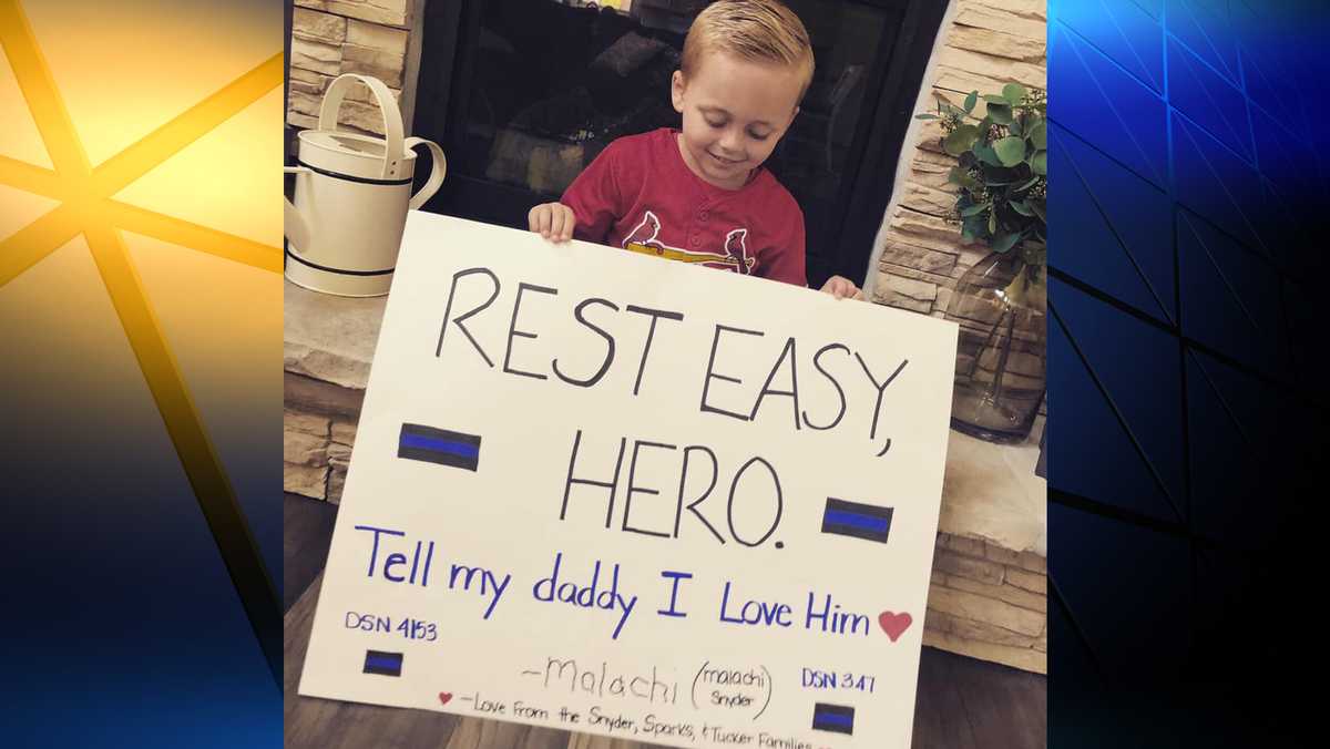 Widow, son of fallen St. Louis officer pay respects to Officer Michael ...